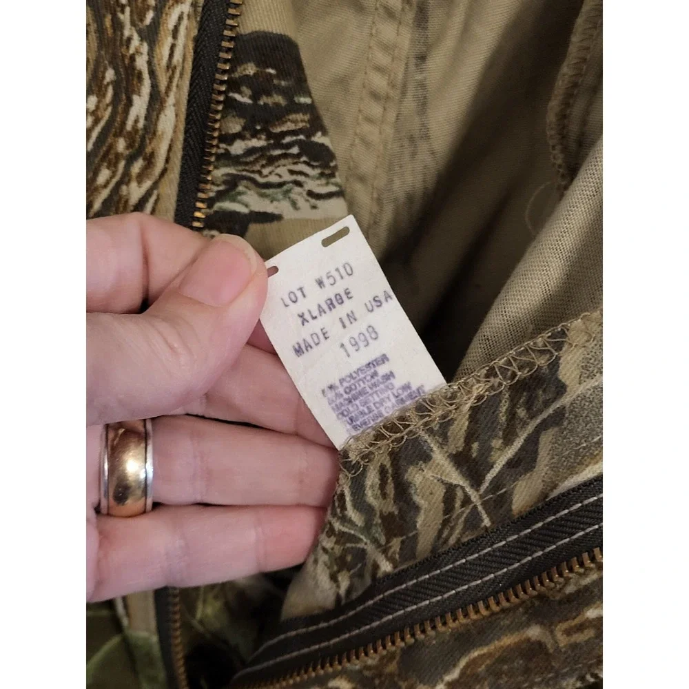 Vintage Rattlers Brand Realtree Camo Cargo Hunting Pants Size XL Made In USA NWT